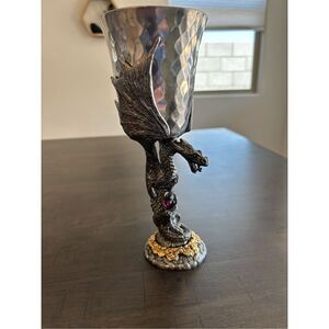 Vintage 1989 Fellowship Foundry Kevin O'Hare Pewter Dragon Goblet
